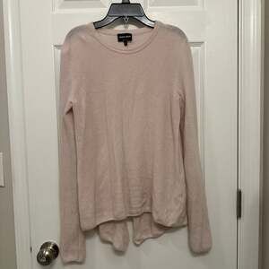 Giorgio Armani Pink Ribbed Cashmere & Polyamide Split Back Sweater Size 44